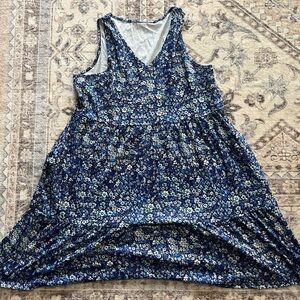 Chic Blue Floral Mini Dress